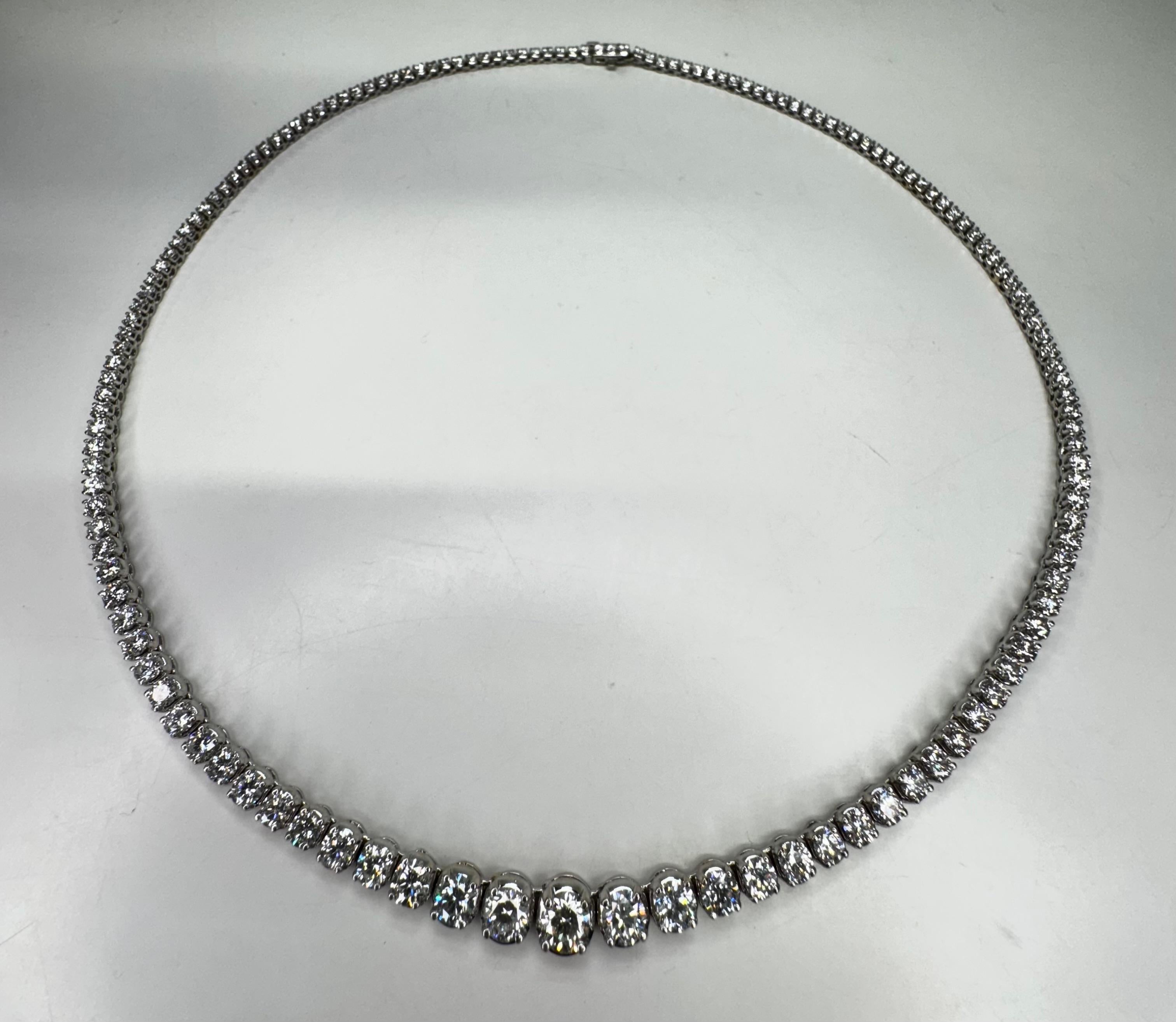 da uomo o donna Collana di diamanti in oro bianco 18k in vendita