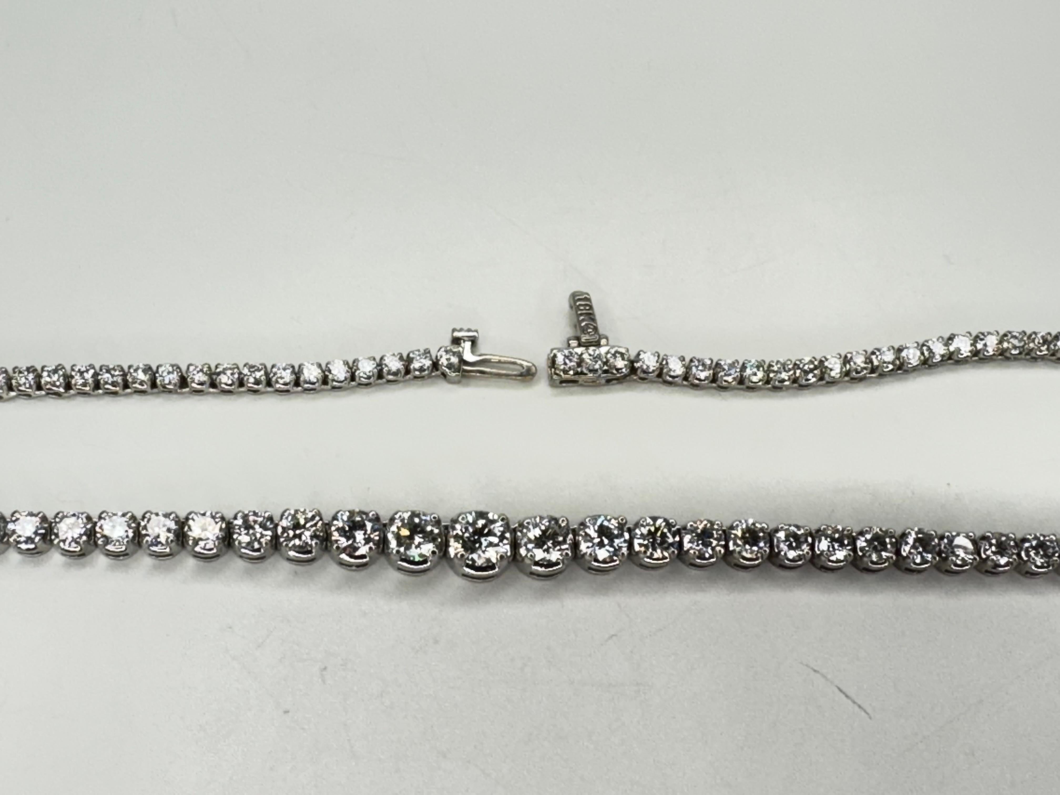 Collana di diamanti in oro bianco 18k in vendita 1