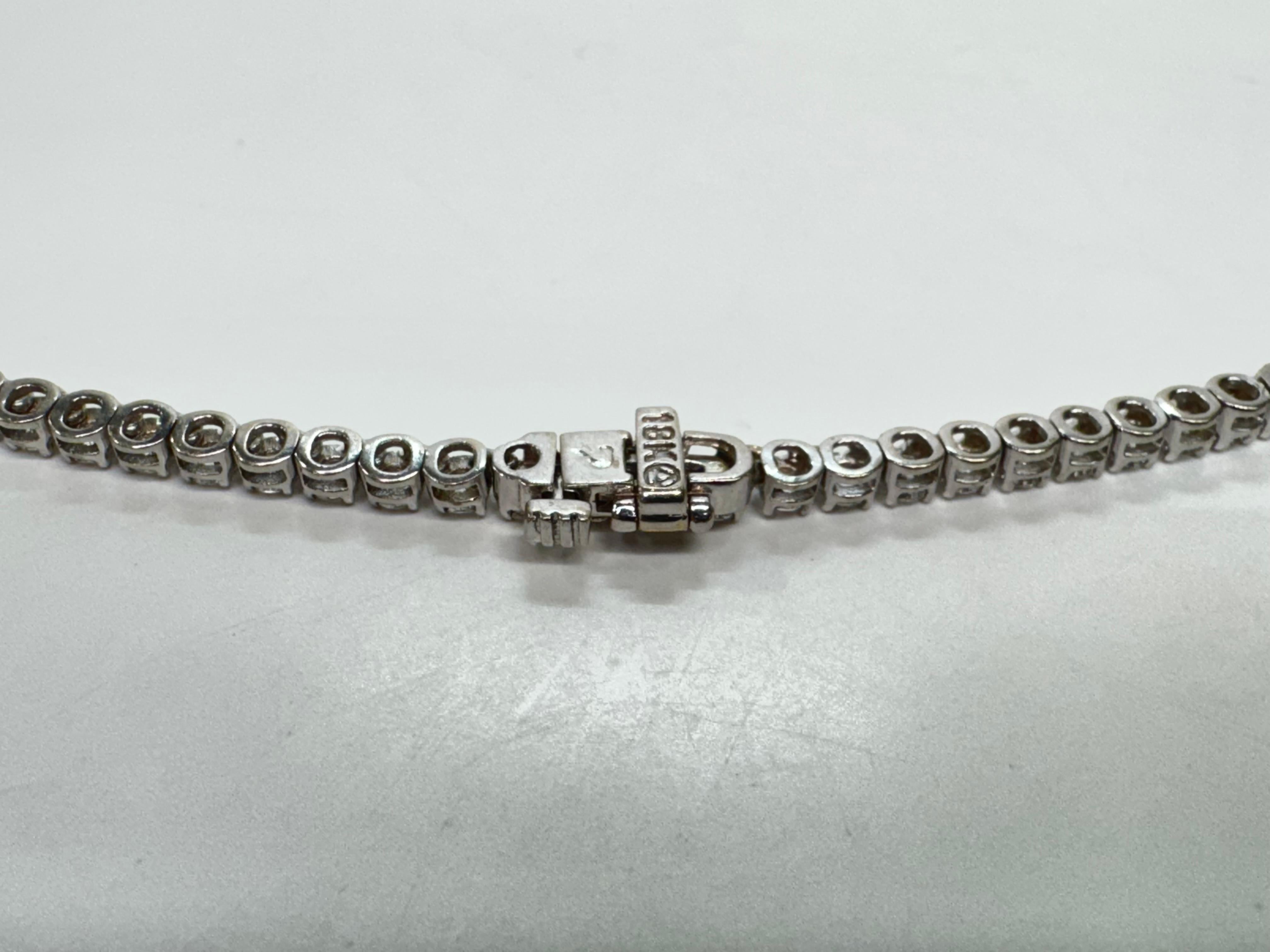 Collana di diamanti in oro bianco 18k in vendita 2
