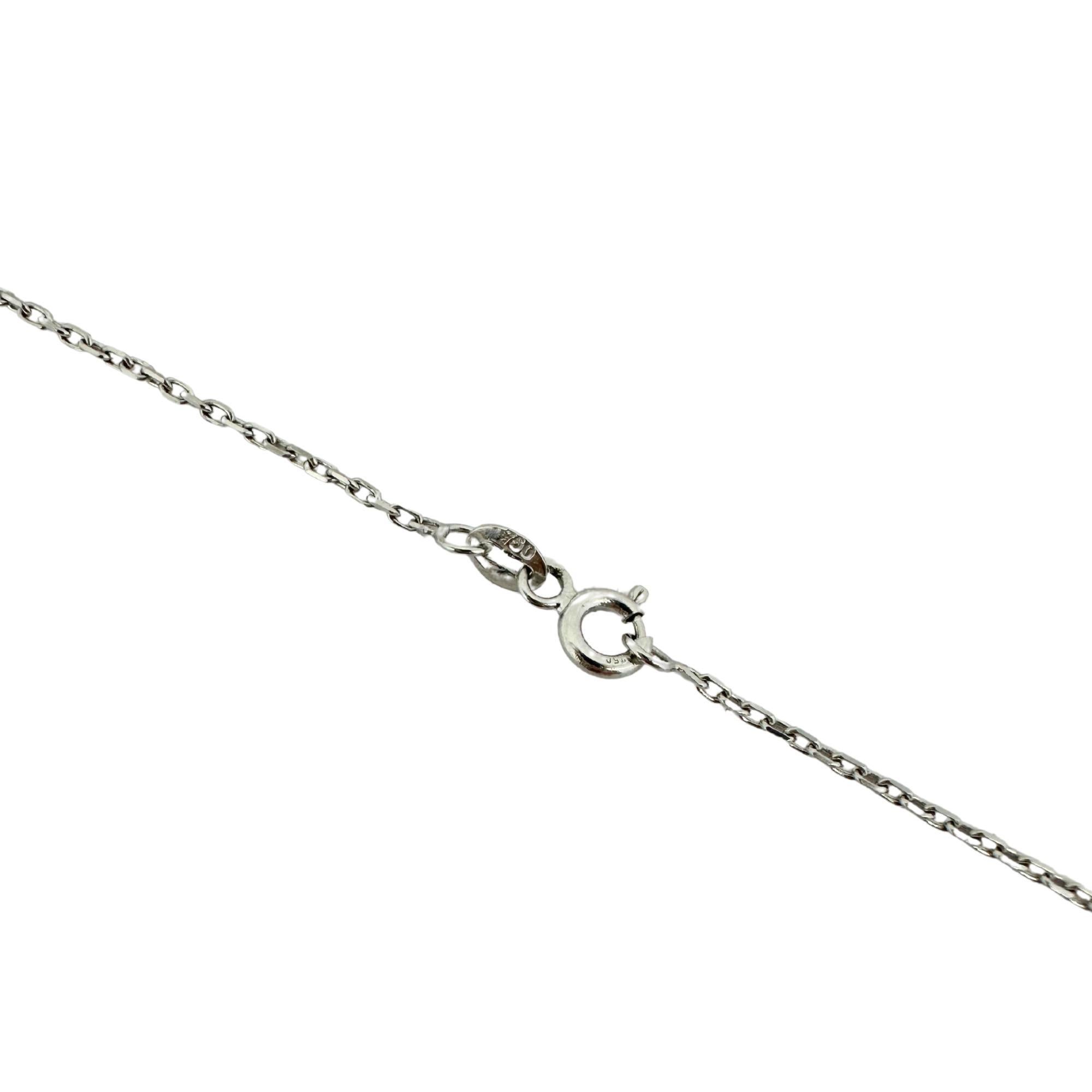 Collana di diamanti in oro bianco 18K in vendita 3