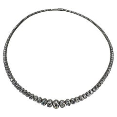 Collana di diamanti in oro bianco 18k