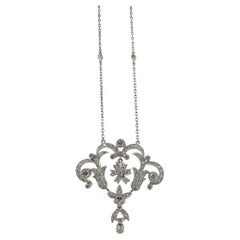 18K White Gold Diamond Necklace