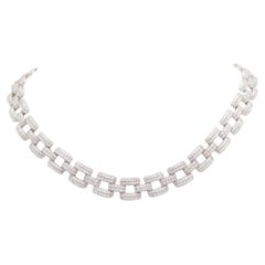 18K White Gold Diamond Necklace