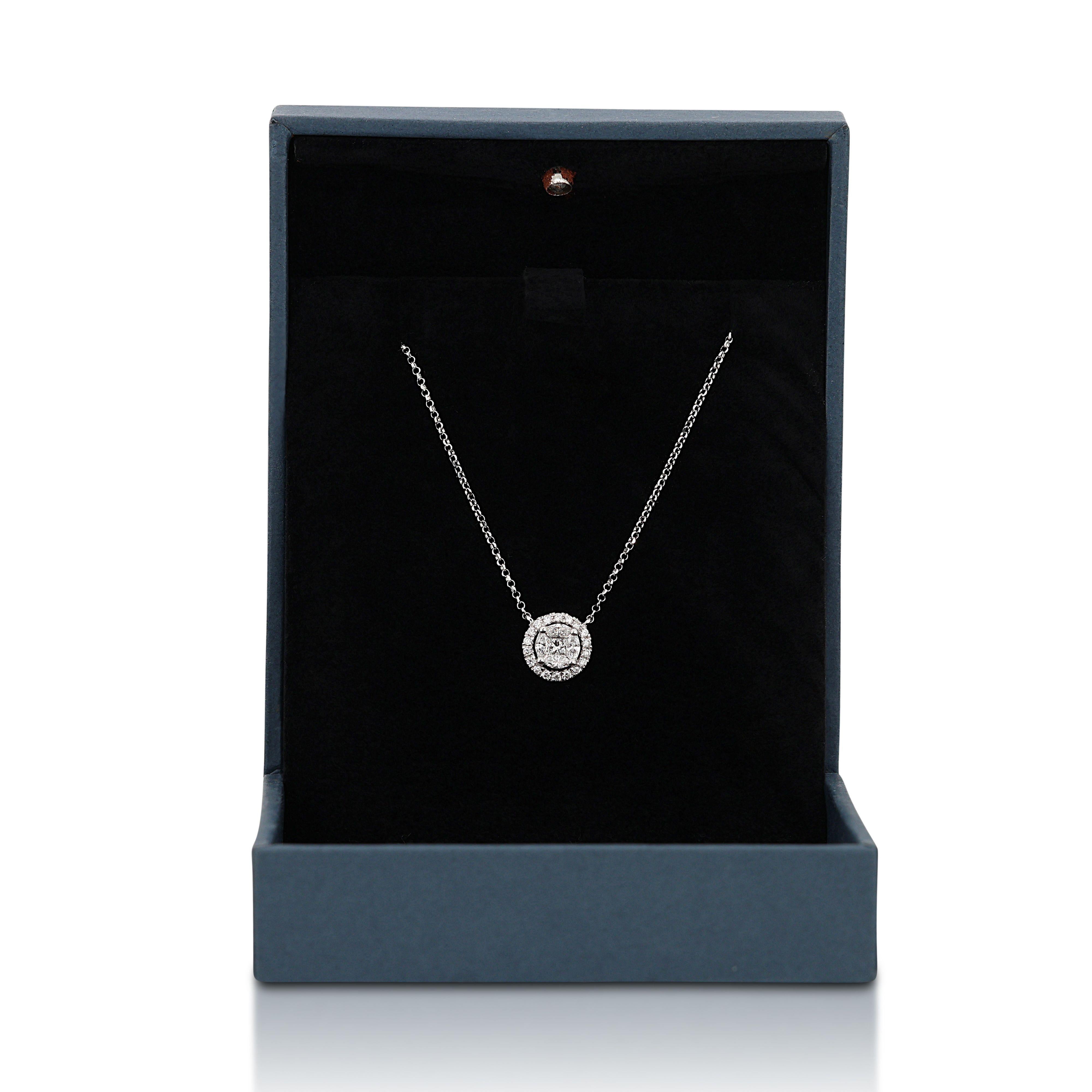 18K White Gold Diamond Necklace with 0.24 total carat weight 3