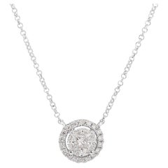 18K White Gold Diamond Necklace with 0.24 total carat weight