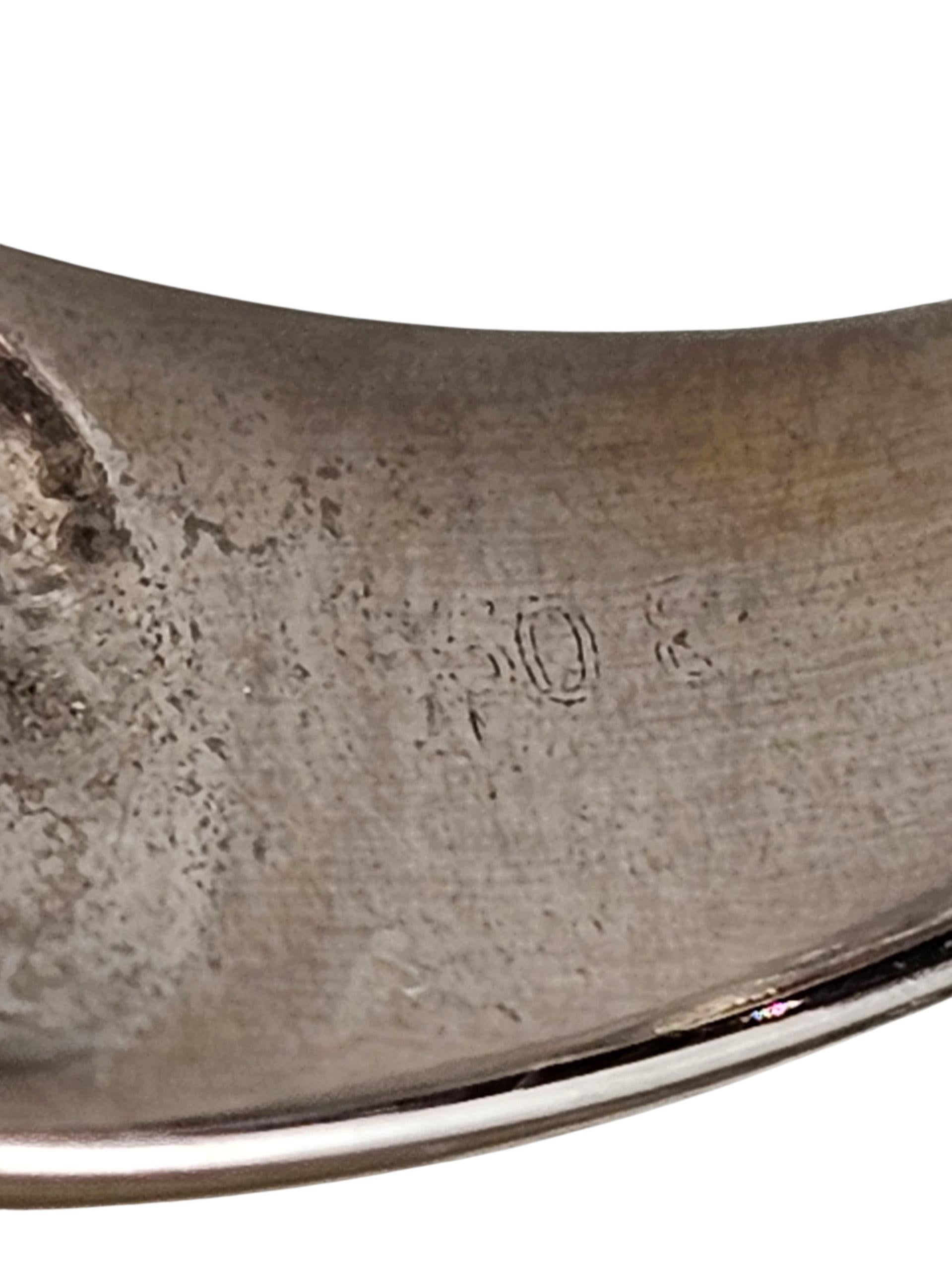 Bague à cœur ouvert en or blanc 18K avec diamants Taille 8 #23553 Pour femmes en vente