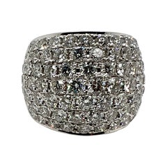 Bague Pav'e en or blanc 18k avec diamants
