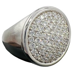 18k White Gold Diamond Pave Cocktail Ring