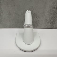 Bague en or blanc 18K avec pavé de diamants 0.75ct HI SI Odelia Taille 6.5