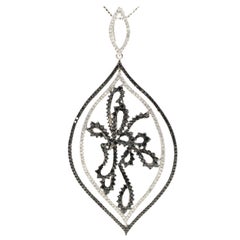 Pendentif en or blanc 18 carats avec diamant DP-01079
