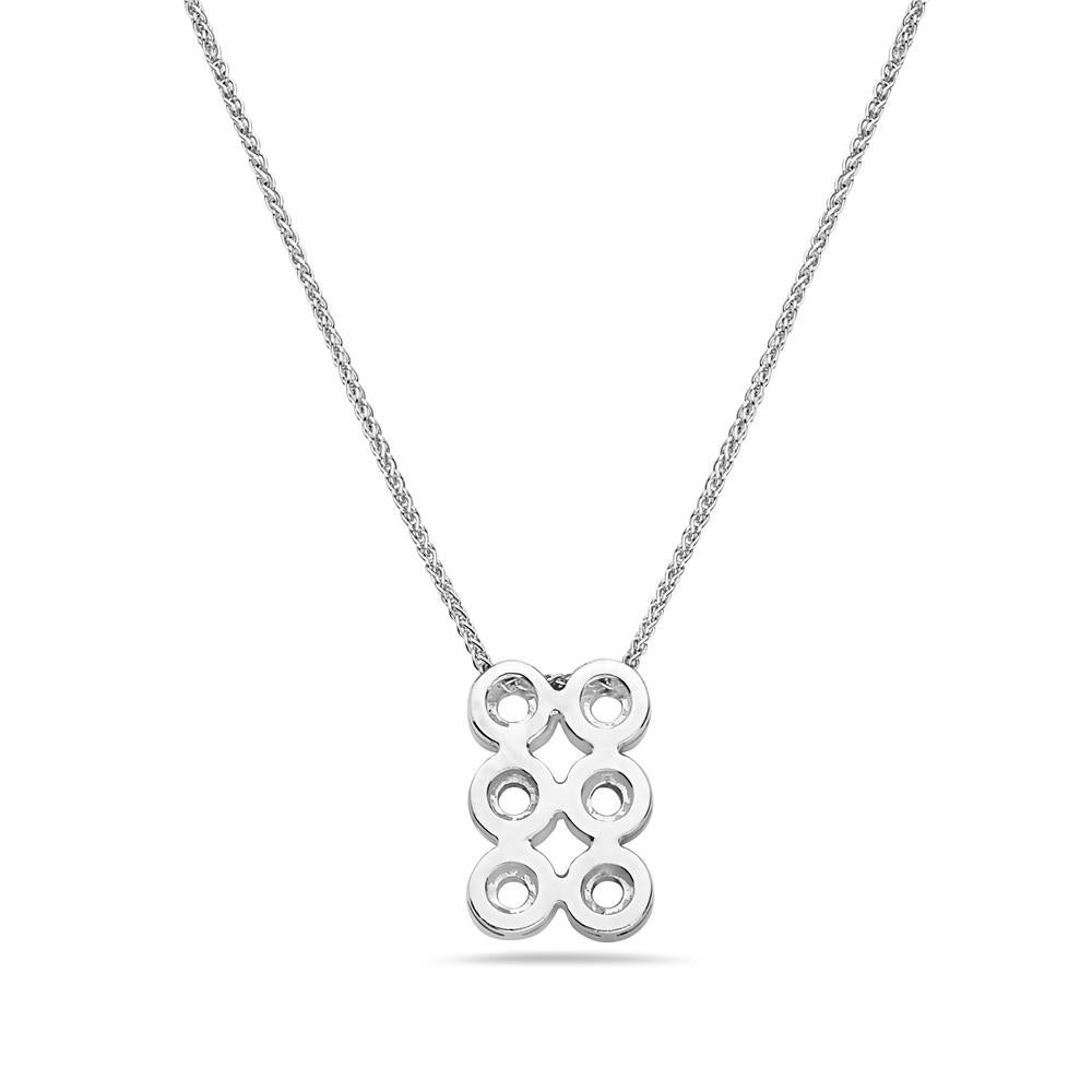 18k white gold pendant necklace
