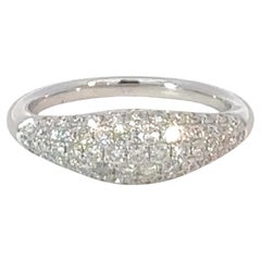 18K Weißgold & Diamant Pinky Ring