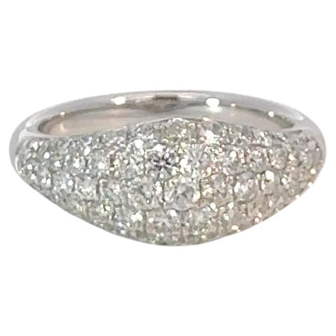 18K Weißgold & Diamant Pinky Ring