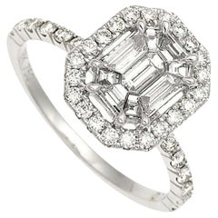 18K White Gold Diamond Ring, 1.04ct