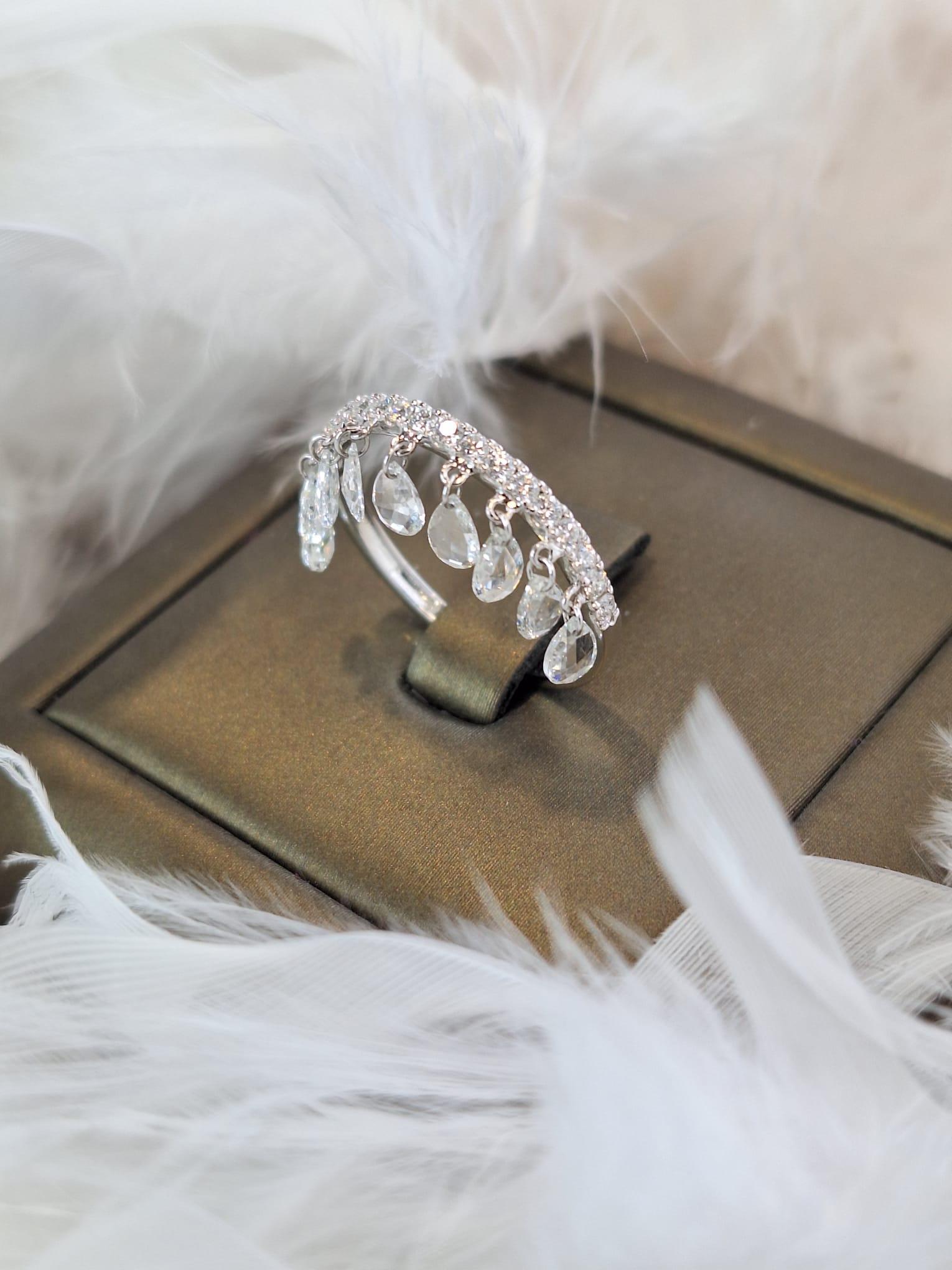 18K White Gold Diamond Ring For Sale 1