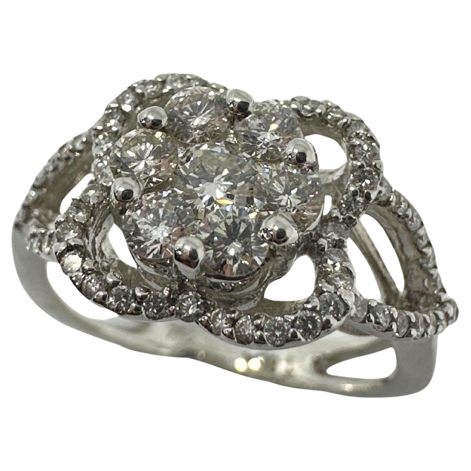 18K Weißgold Diamantring