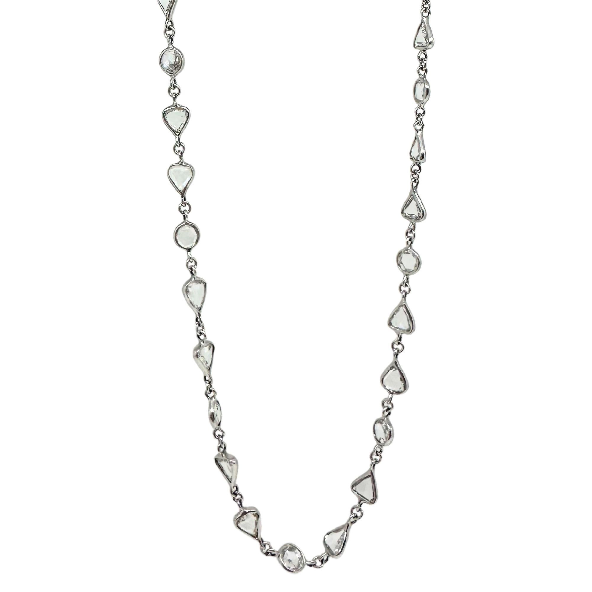 18K White Gold Diamond Rose Cut Heart Necklace Chain
Condition: In good condition with some minor surface wear consistent with age.
Chain Length: 32 inches
Metal: 18k White Gold
Weight: 8.1 grams
Rose Cut Diamonds: 18.63 carats