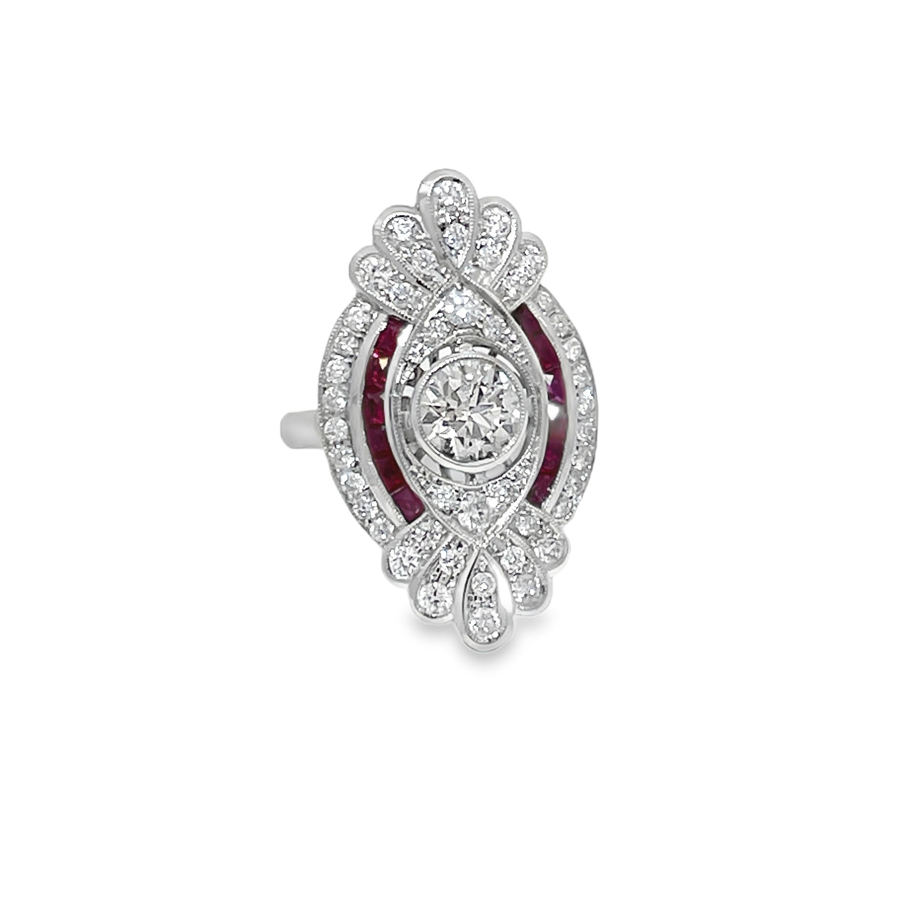 Enhance your collection with this exquisite cocktail ring, a true work of art crafted in luxurious 18k white gold. At its center, a dazzling 1.08-carat round white diamond captures attention with its brilliance. Surrounding this centerpiece are 0.93