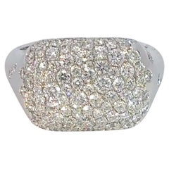 18K Weißgold & Diamant Siegelring