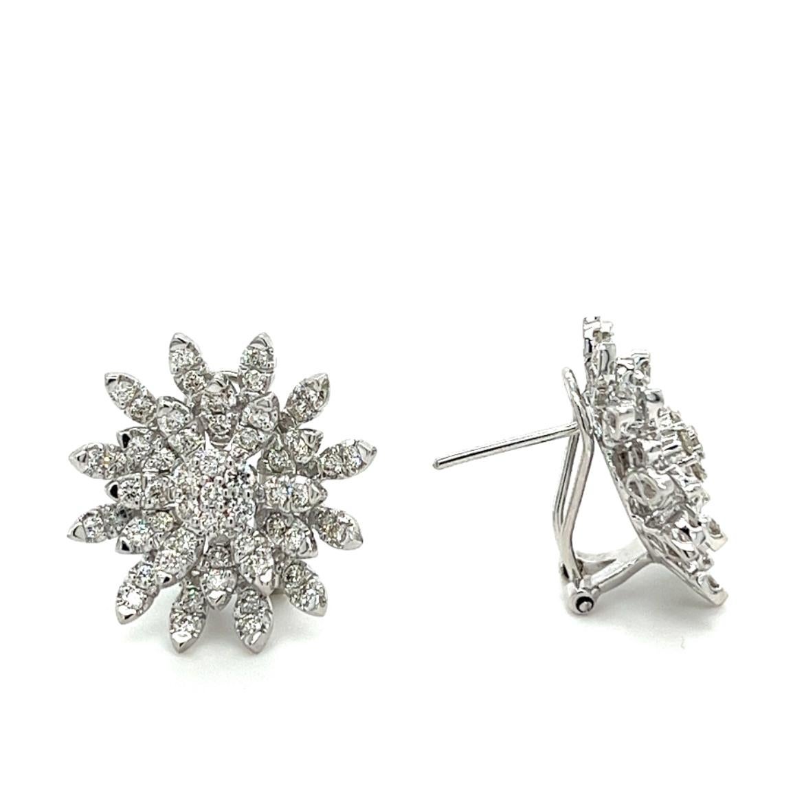 18K White Gold Diamond Snowflake Stud Earrings

18K White Gold - 9.639 GM
110 Diamonds - 1.695 CT

Althoff Jewelry's classic diamond earrings captivate with their exquisite snowflake design. Expertly crafted with meticulously cut diamonds, these
