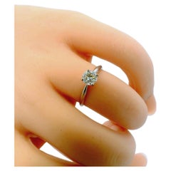 Bague en or blanc 18K avec solitaire en diamant de 0,75 ct par René Kern