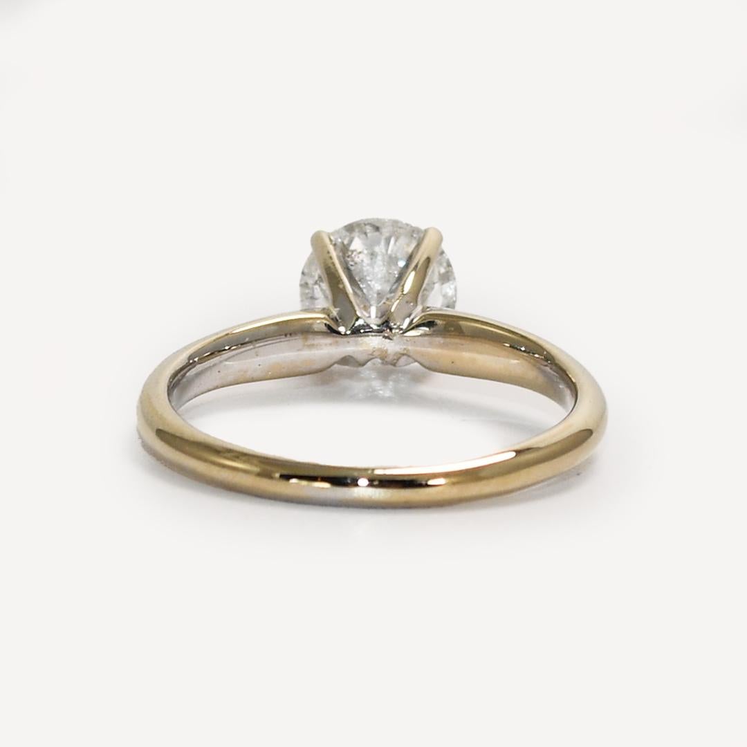18K White Gold Diamond Solitaire Engagement Ring 1.00ct, F-G, I1-I2 In Excellent Condition For Sale In Laguna Beach, CA