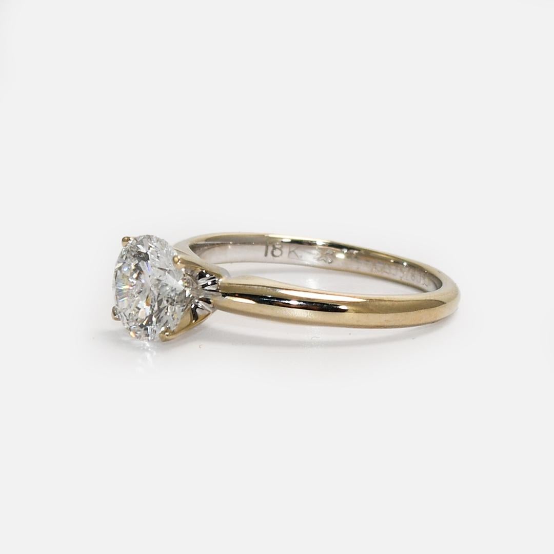 18K White Gold Diamond Solitaire Engagement Ring 1.00ct, F-G, I1-I2 For Sale 1