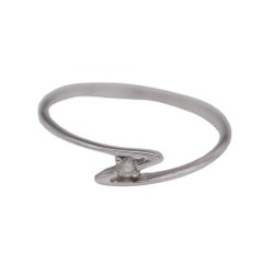 18K White Gold Diamond Solitaire Ring for Women  0.035ct Brilliant-Cut Diamond