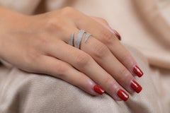 18K White Gold Diamond Wrap Band Ring