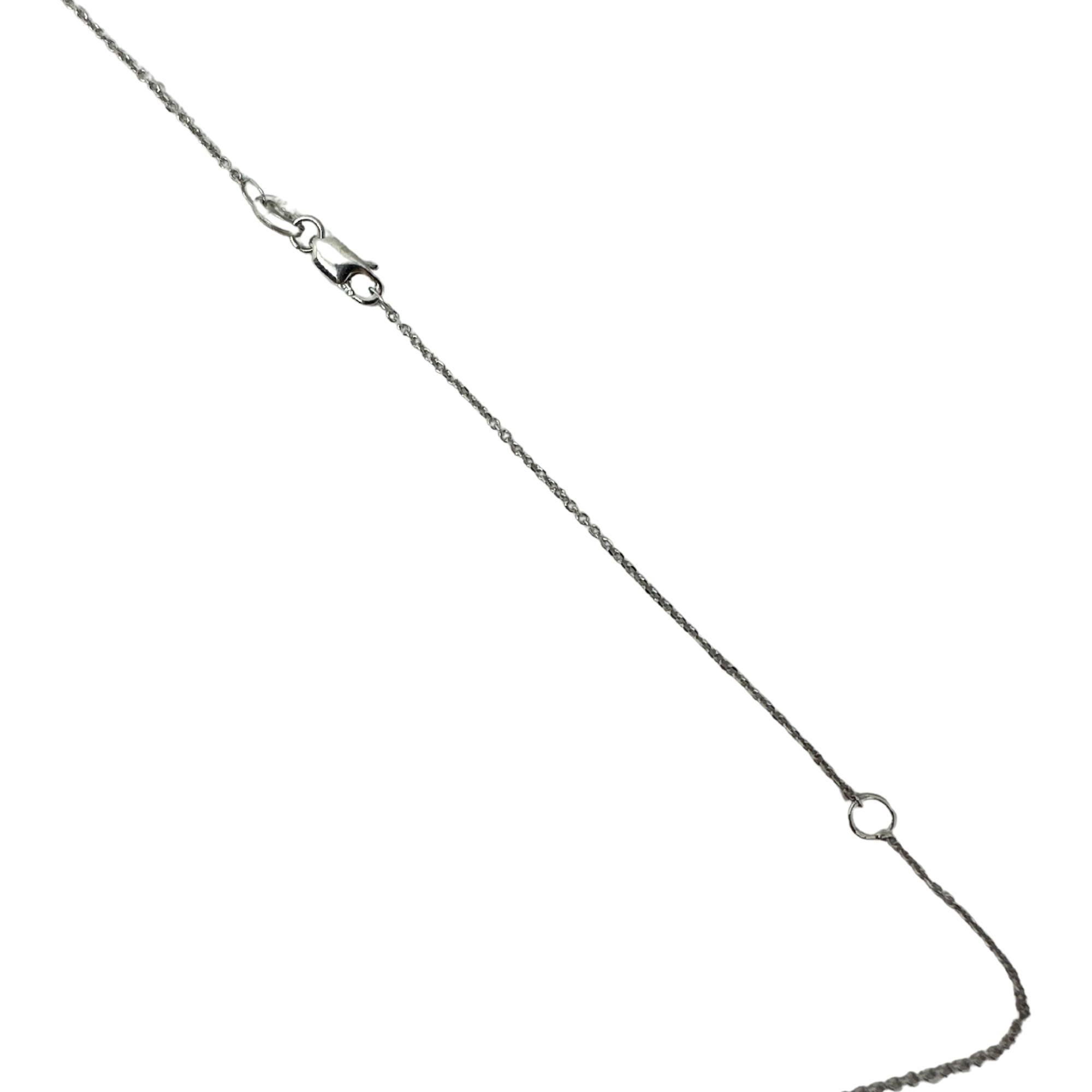 Ciondolo a stella con diamante in oro bianco 18K e catena 14K in vendita 2