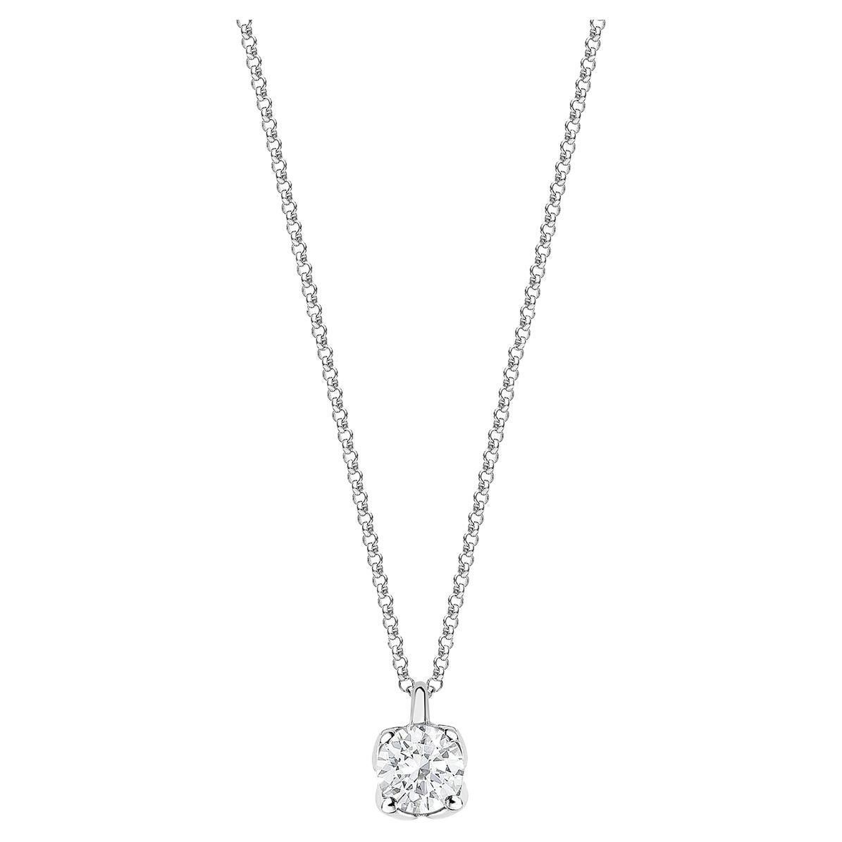 Ciondolo Stargazer con diamante in oro bianco 18k - 0,50ct