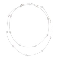 Collier station en or blanc 18 carats et diamants