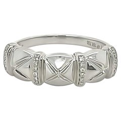 18K Weißgold Diamond Streamlined Ring