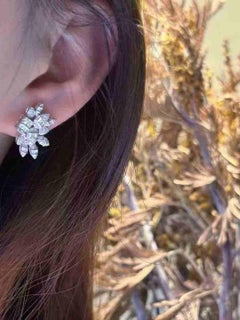 18K White Gold Diamond Stud Earrings 0.65ct