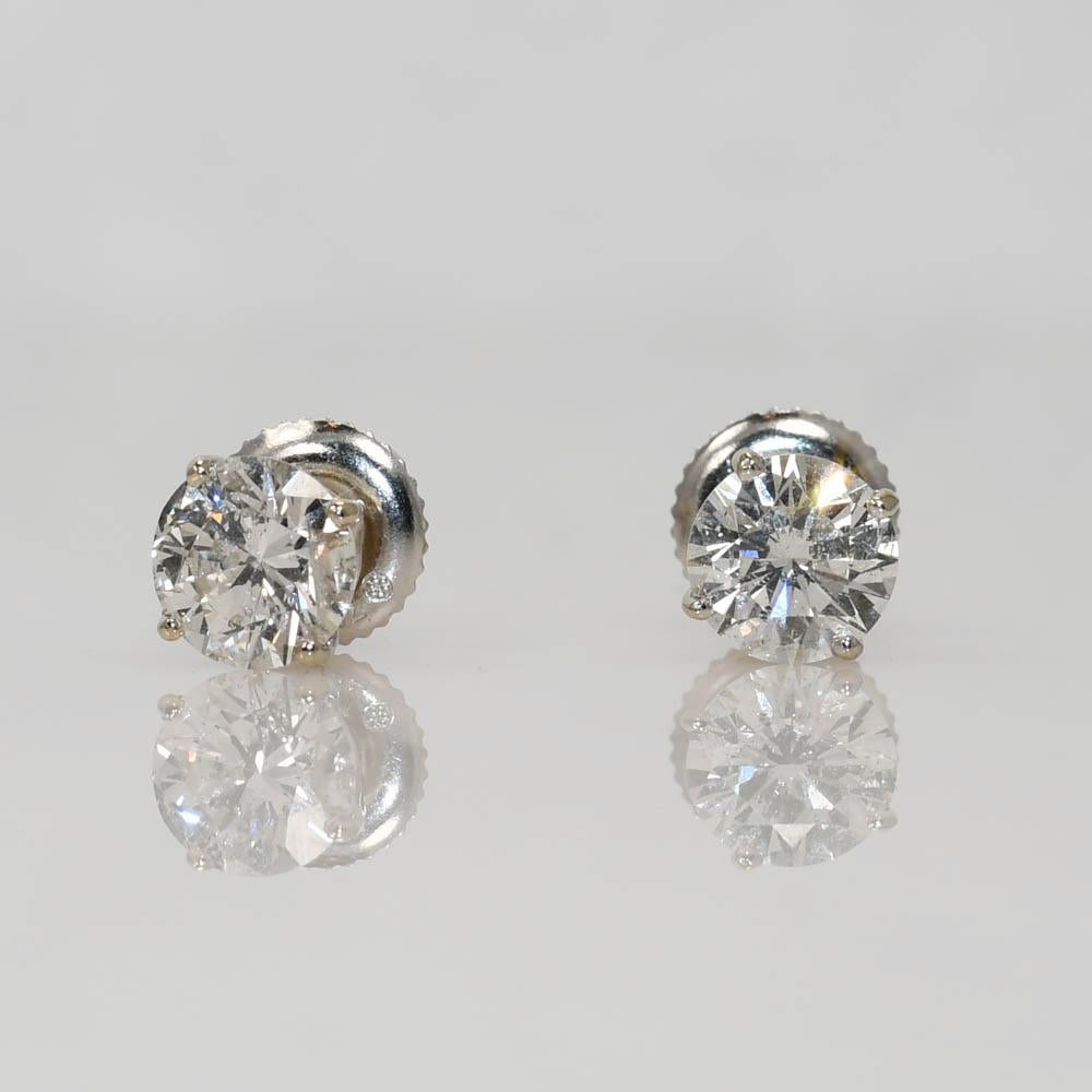 Orecchini con diamanti in oro bianco 18K 1,45ct In condizioni ottime in vendita a Laguna Beach, CA