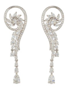 18K White Gold Diamond Stud Earrings – High Jewelry