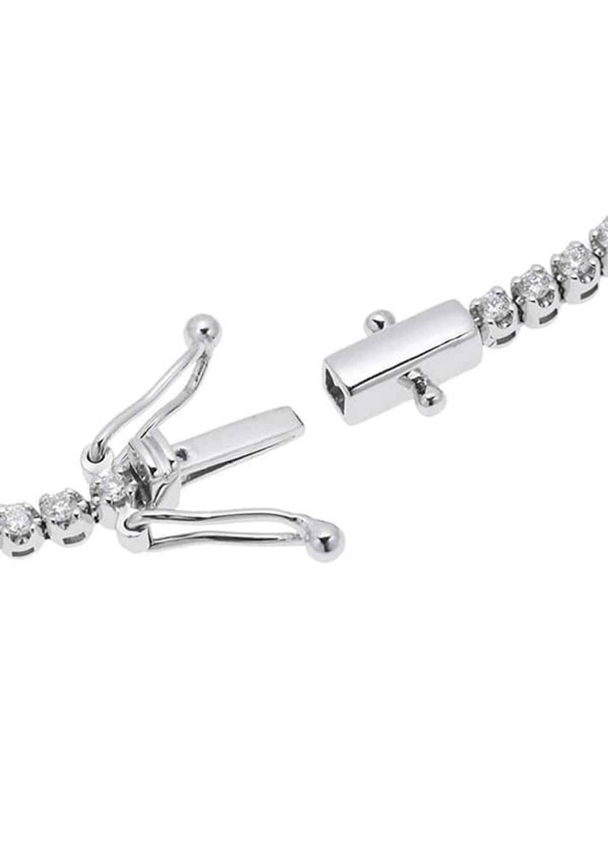 Artiste Bracelet tennis en or blanc 18 carats avec diamants, 0,82 carat en vente