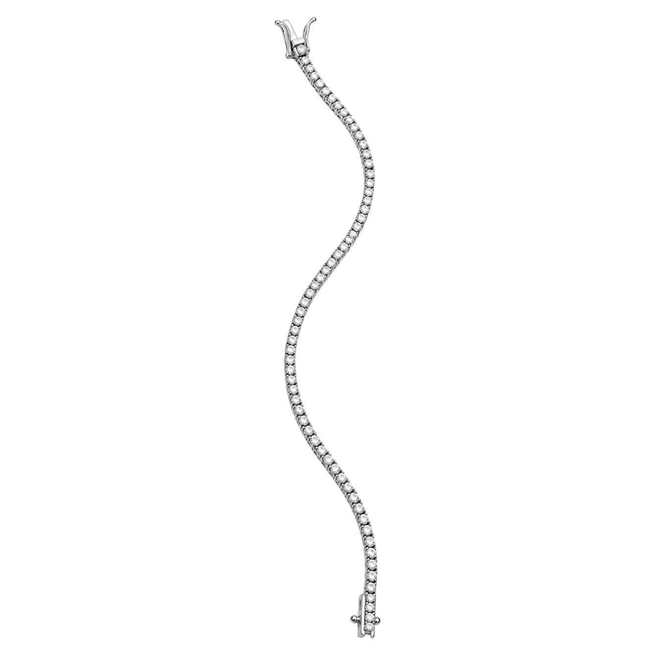18K Weißgold Diamant-Tennisarmband 4,40 Karat
