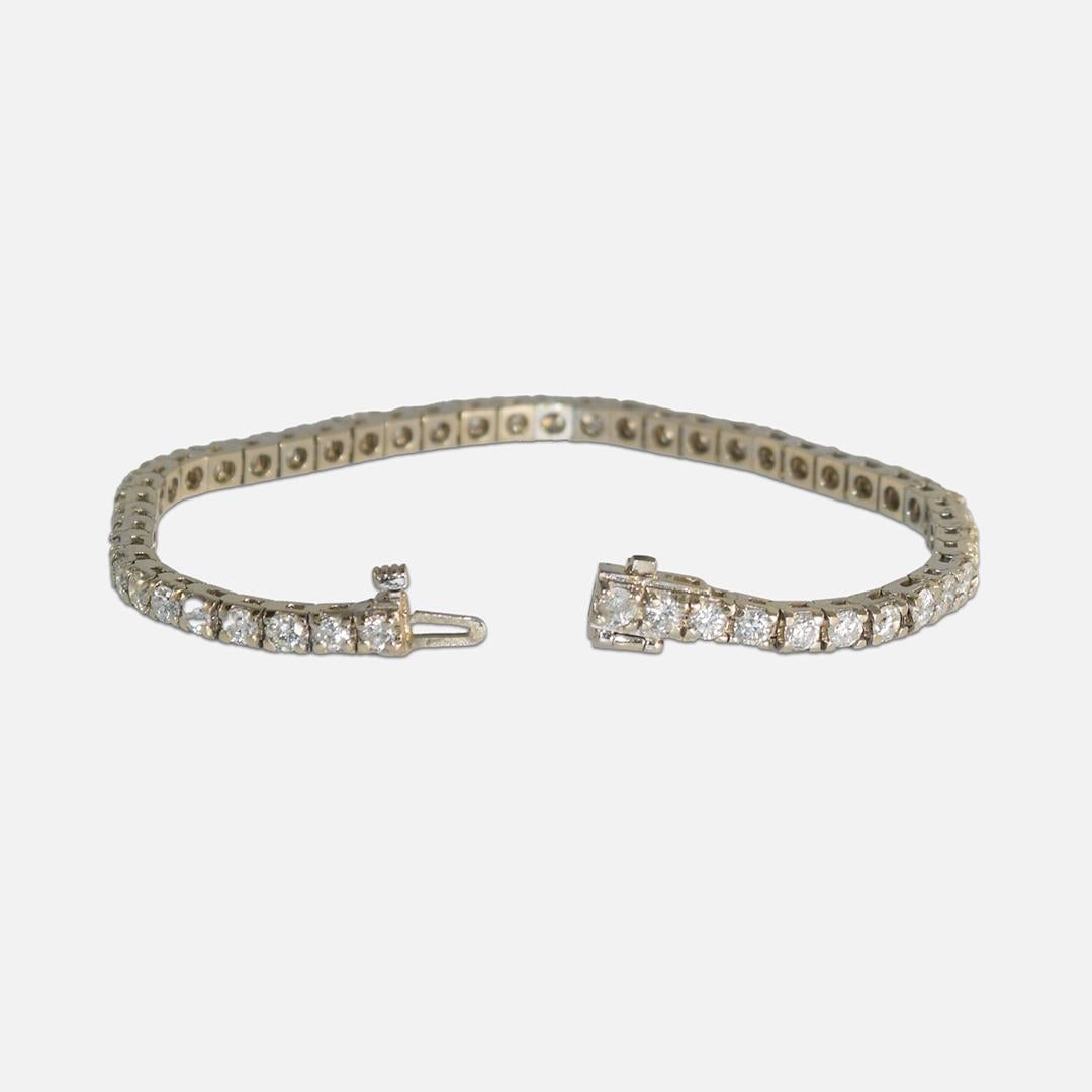 18 Karat Weißgold Diamant-Tennisarmband 5,00 Karat für Damen oder Herren