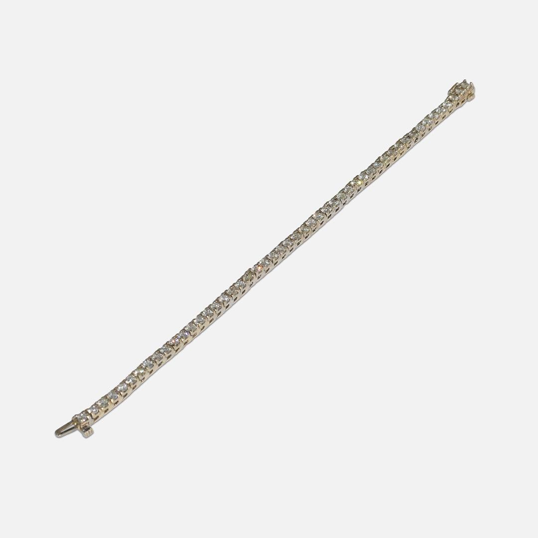18 Karat Weißgold Diamant-Tennisarmband 5,00 Karat 1