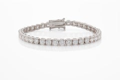 Bracelet tennis en or blanc 18 carats avec diamants DTW 9,64 carats