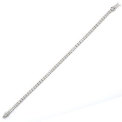 18 Karat Weißgold 6,01 Karat echtes Diamant-Tennisarmband, Geschenk für Mutter