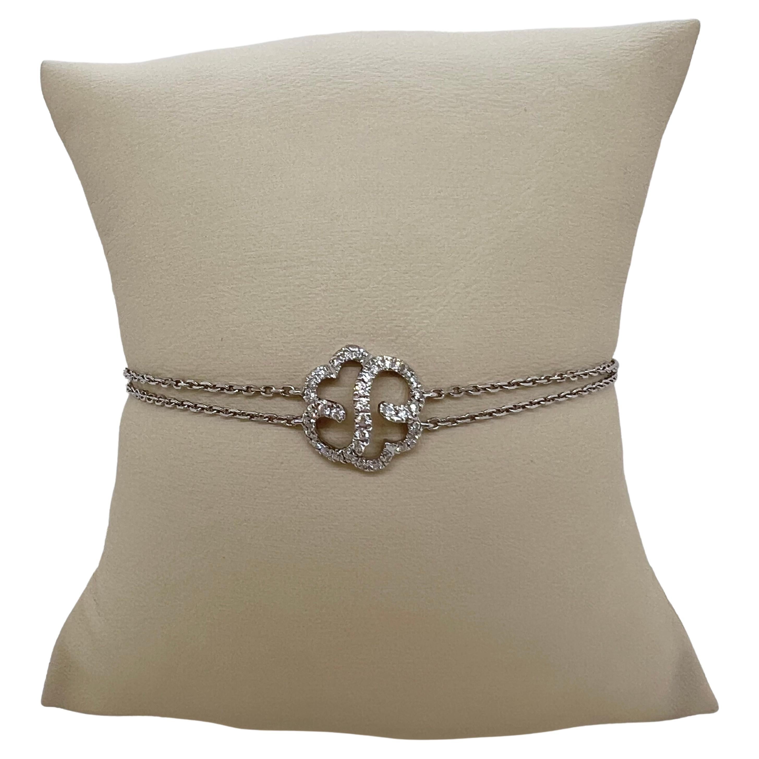 18k White Gold Diamond Tennis Bracelet In New Condition For Sale In Carrollton, TX