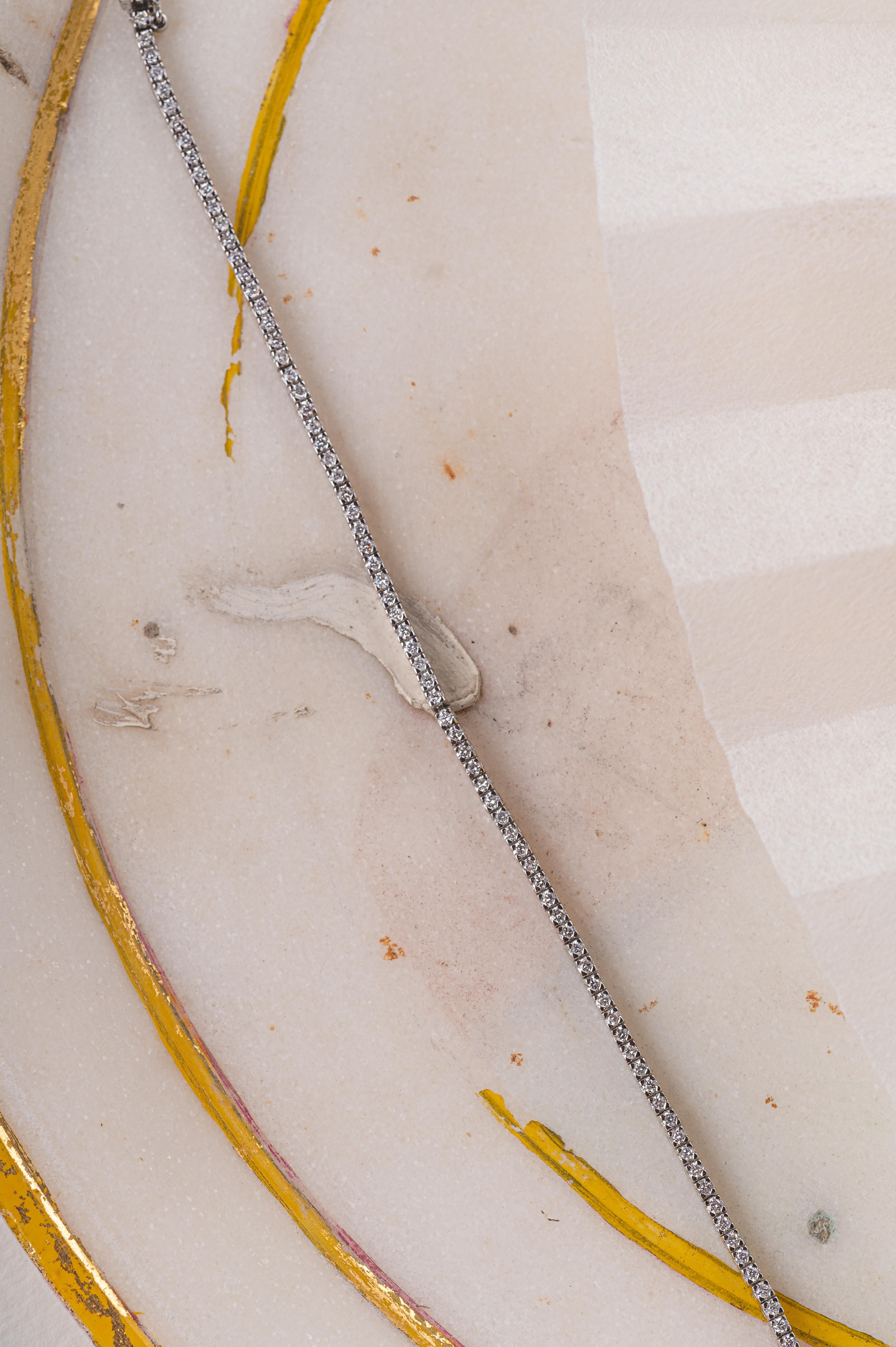 Donna Bracciale tennis in oro bianco 18 carati da 6,01 carati con diamanti autentici, regalo per la mamma in vendita