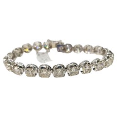 18k White Gold Diamond "Tennis" Bracelet Weighing 21.50cts