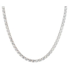 18k White Gold Diamond Tennis Necklace