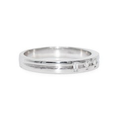 Fascia nuziale con diamante in oro bianco 18K 0.15tdw, 7.2g