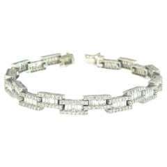 Bracciale Zig Zag con diamanti in oro bianco 18 carati 5,00 peso totale