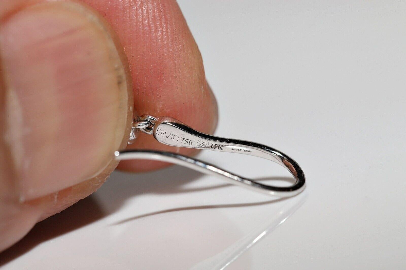 18k Weißgold Divin Marke natürlichen Diamanten verziert Dragon Sytle Drop Ohrring im Angebot 1