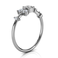 18k White Gold Dorota Delicate Organic Design Diamond Ring '2/5 Ct. Tw'